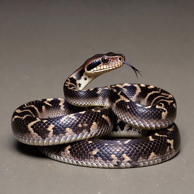 Coiled Keelback Snake