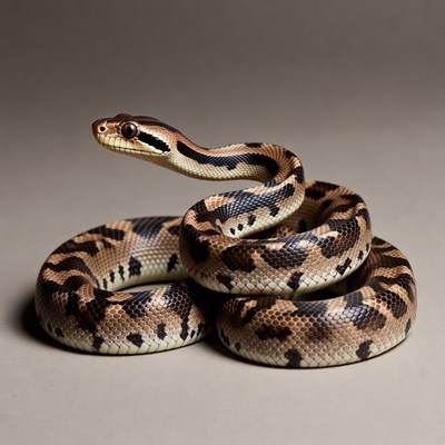 Corn Snake coiled on white background