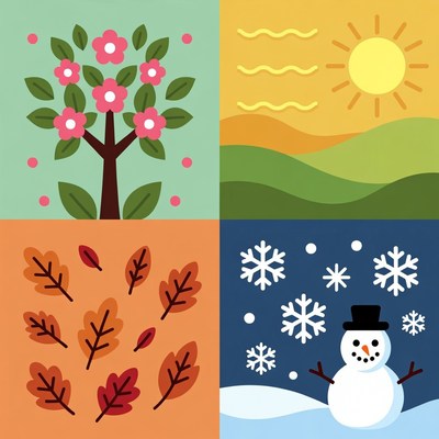 Four Seasons Illustrated Icons