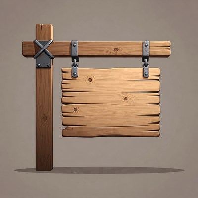 Wooden Sign Board Hanging