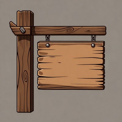 Wooden Hanging Sign Blank