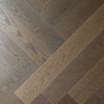 Herringbone Gray Oak Wood Floor