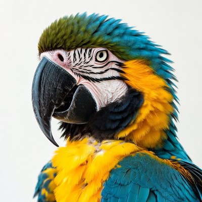 Closeup Blue and Gold Macaw Parrot