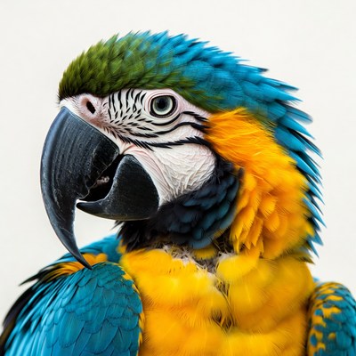 Closeup Blue and Gold Macaw Parrot