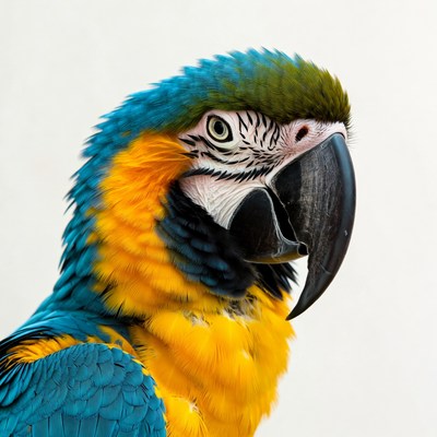 Colorful Blue-and-Yellow Macaw Parrot