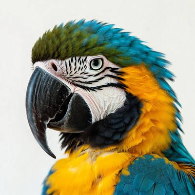 Colorful Macaw Parrot Close-Up