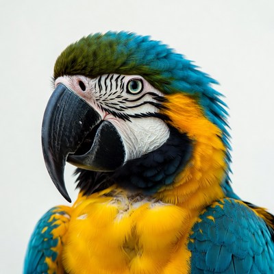 Closeup Blue and Gold Macaw Parrot
