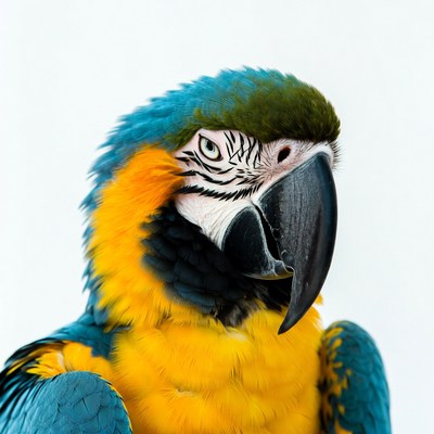 Blue and Gold Macaw Portrait