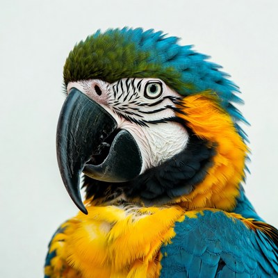 Close-up Blue and Gold Macaw