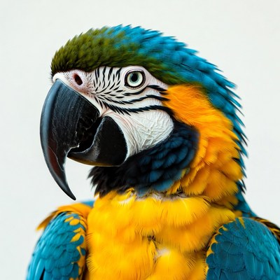 Closeup Blue and Gold Macaw Parrot