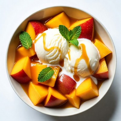 Mango Ice Cream Dessert Bowl