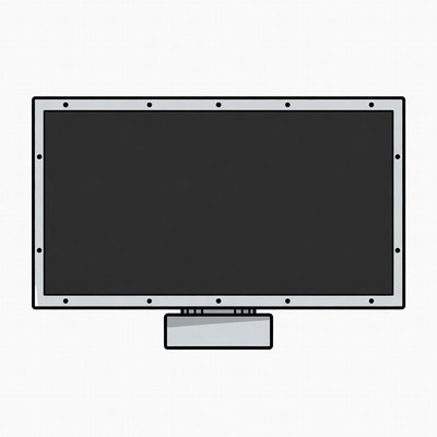Flat monitor illustration