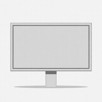 Blank Computer Monitor Illustration