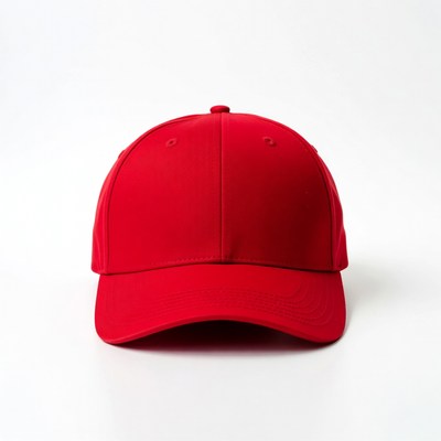 Red Baseball Cap Front View