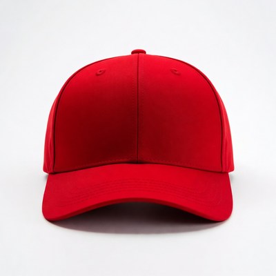 Red Baseball Cap Front View