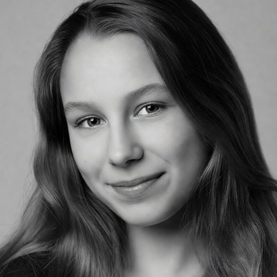 Young woman smiling close-up