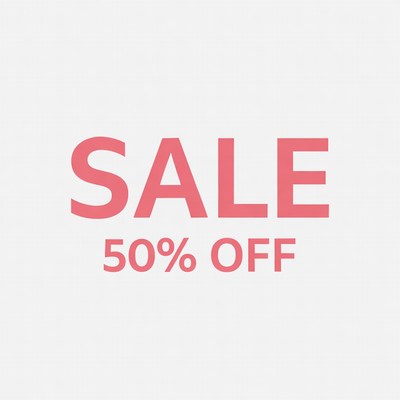 50% Off Sale Sign