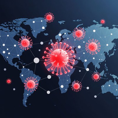 Coronavirus Outbreak on World Map