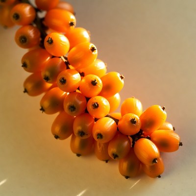 Orange berries on branch