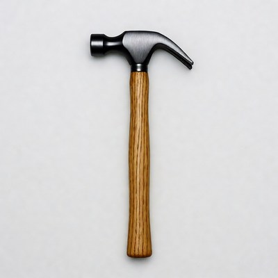 Claw Hammer on White Background