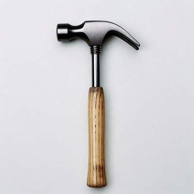 Claw Hammer on White Background