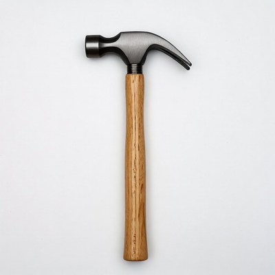 Claw Hammer on White Background