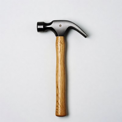 Claw Hammer on White Background