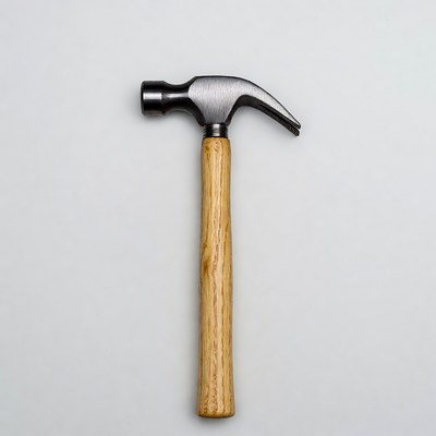 Claw hammer on white background