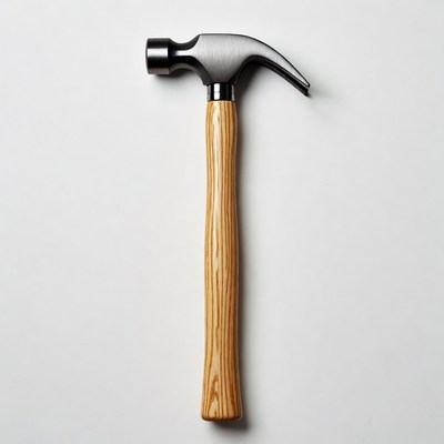 Claw Hammer on White Background