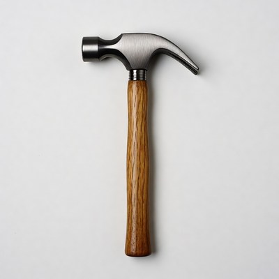 Claw Hammer on White Background