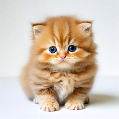 Cute orange British Shorthair kitten