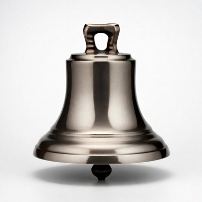 Shiny Bronze Bell Isolated