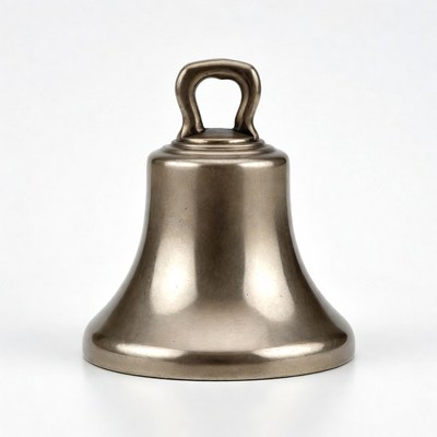 Bronze Bell on White Background