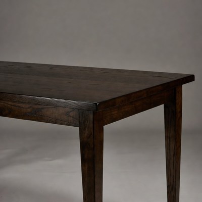 Wooden dining table isolated