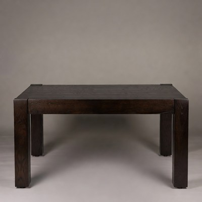 Dark wooden dining table