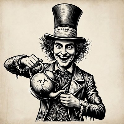 Mad Hatter pouring tea