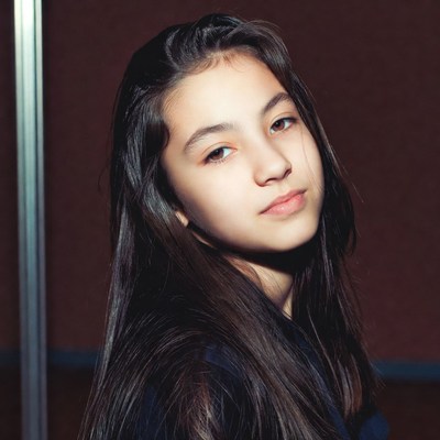 Asian girl with long dark hair