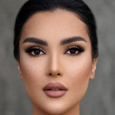 Beautiful woman with dramatic makeup