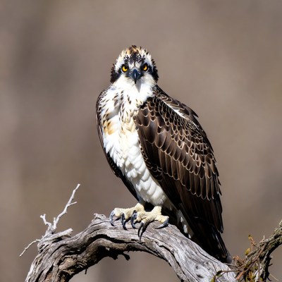 Osprey perched on branch