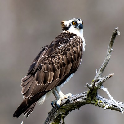 Osprey perched on branch