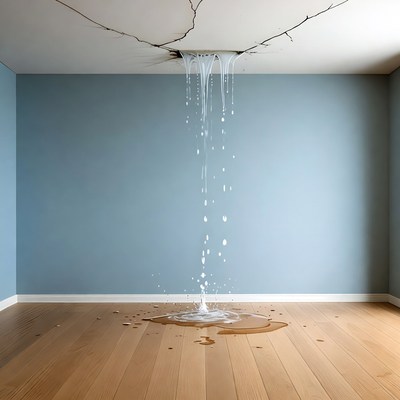 Ceiling Leak in Empty Room