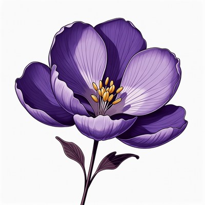 Purple Flower Illustration