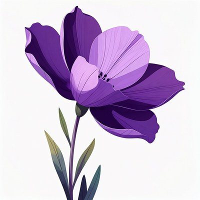 Purple Flower Illustration