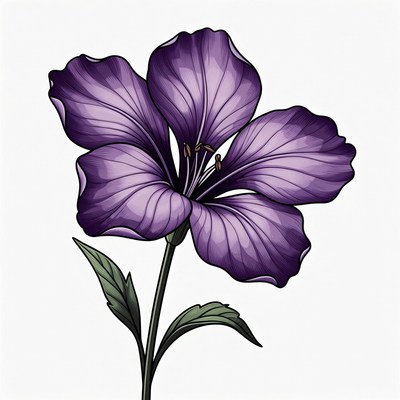 Purple Flower Illustration