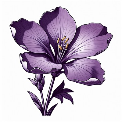 Purple Flower Illustration