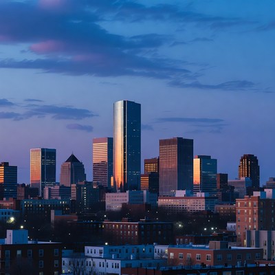 Portland Skyline at Dusk