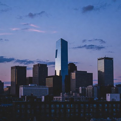 Comcast Center Philadelphia Sunset Skyline