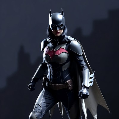 Female Batgirl in heroic pose