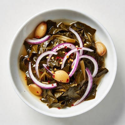 Collard Greens with Onions and Garlic