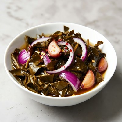 Collard Greens with Onions and Peppers